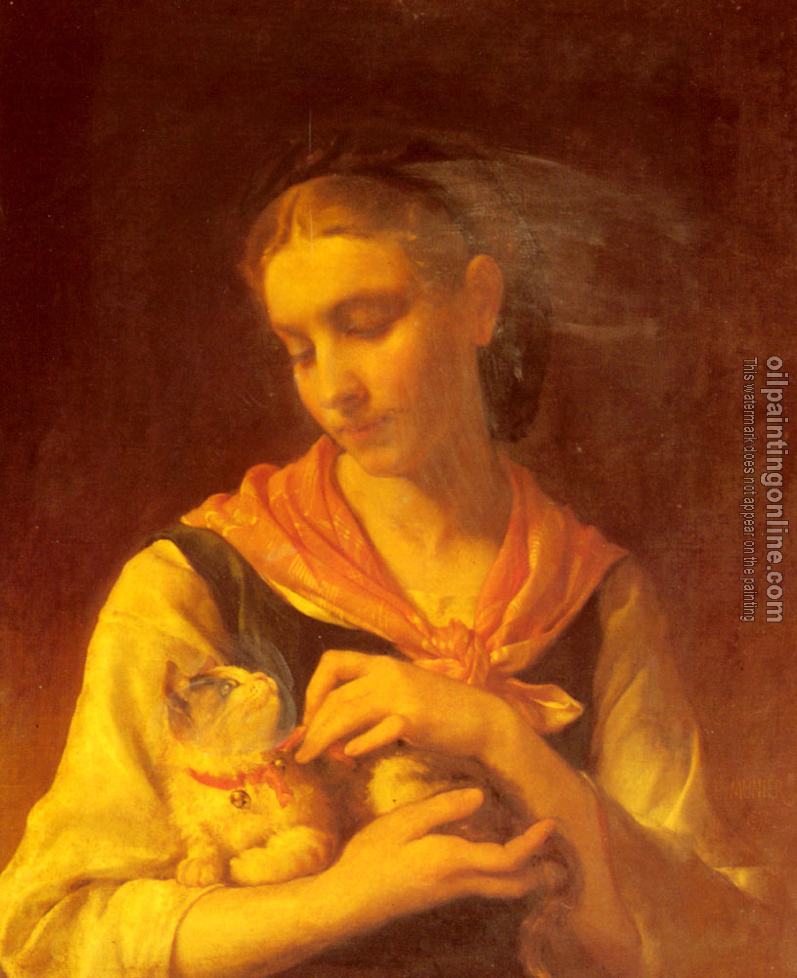 Emile Munier - The Favorite Kitten